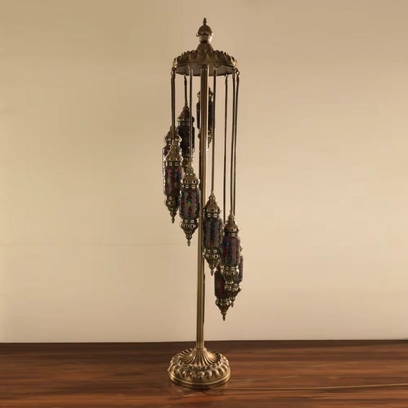 Lighting Decoration Stand - Marrakech 9 Globe Handmade Unique Turkish