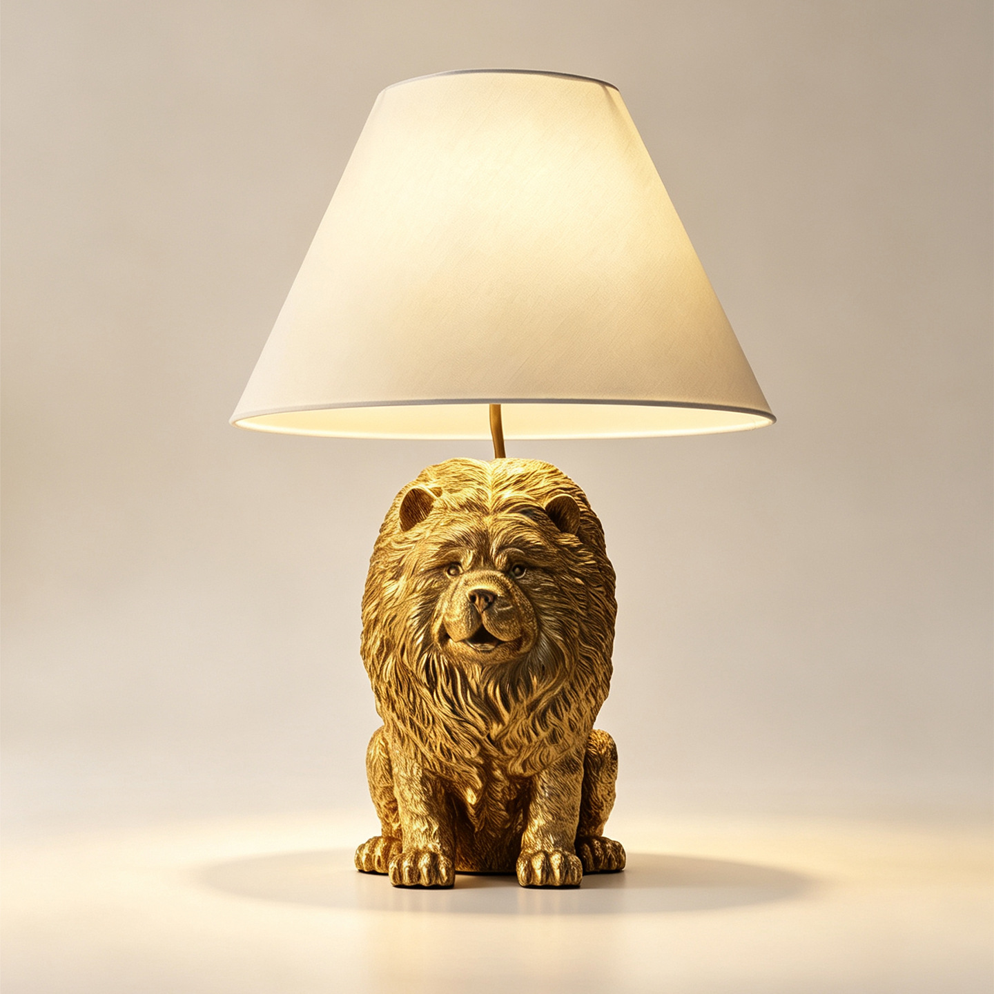 Lighting Decor Living Room - Creative Chow Chow Animal Resin Desk