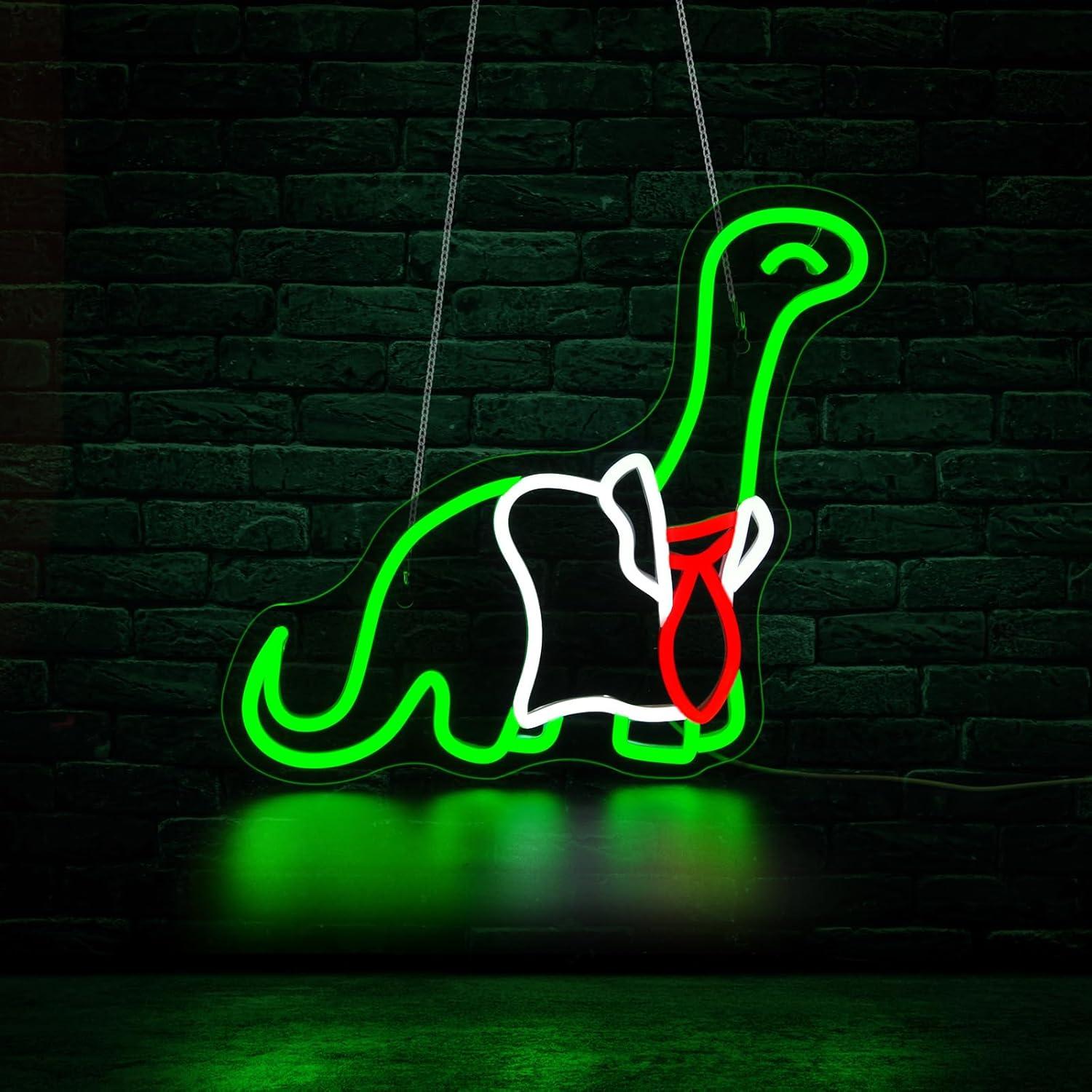 Lighting Decor Living Room - Dinosaur Neon Sign Dimmable LED Light
