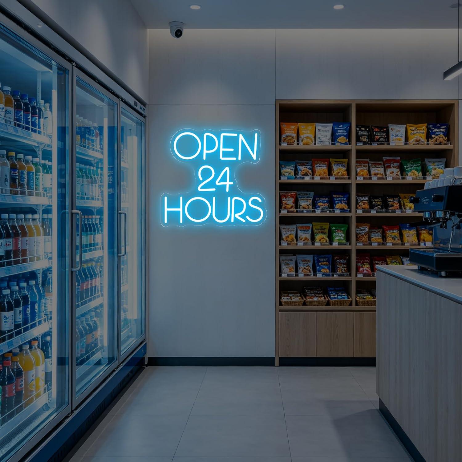 Open 24 Hours Neon Sign USB Di - огляд і ціна Decor Lighting Opening Hours