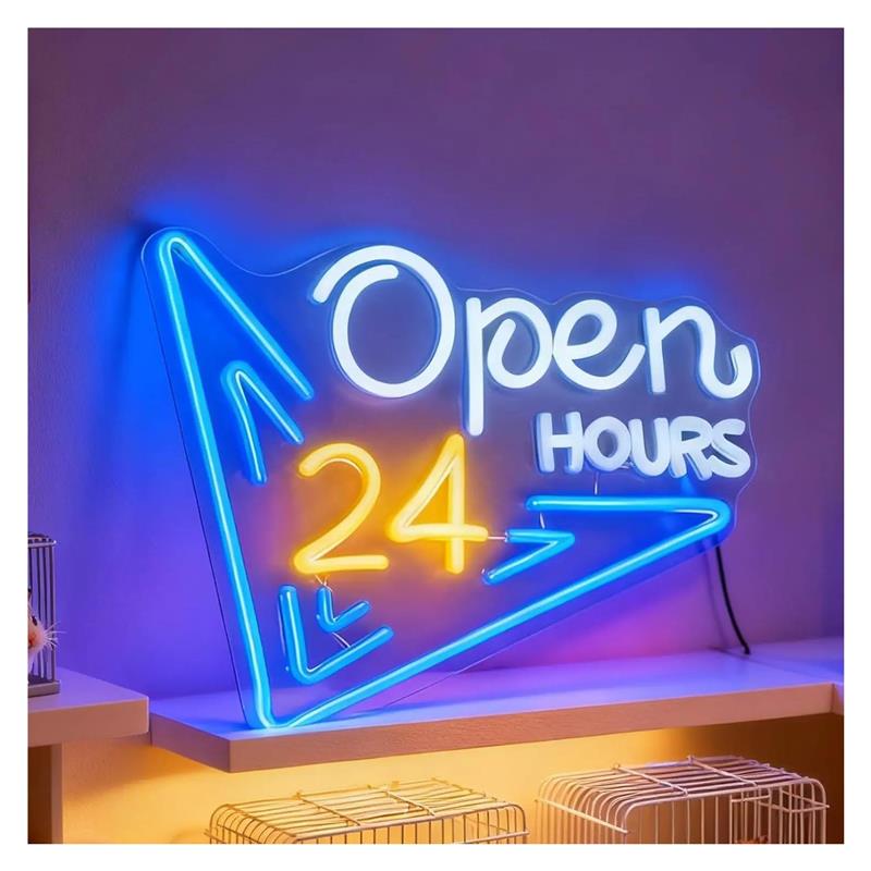 Open 24 Hours Neon Sign USB Po - огляд і ціна Decor Lighting Opening Hours