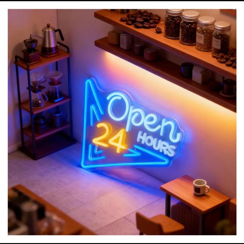 Open 24 Hours Neon Sign USB Po - огляд і ціна Decor Lighting Opening Hours