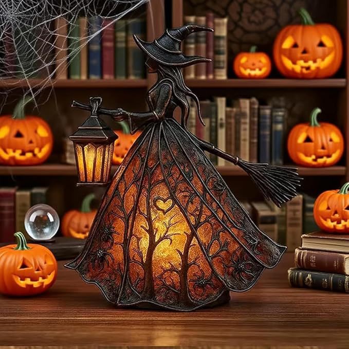 Witch Resin Tabletop Night Lig - огляд і ціна Decor Lighting & Decor Fires Photos