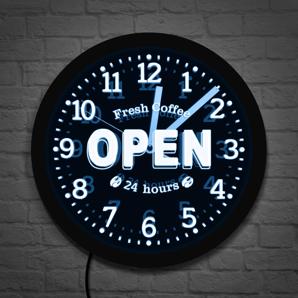 Fresh Coffee Open 24 Hours LED - огляд і ціна Decor Lighting Opening Hours