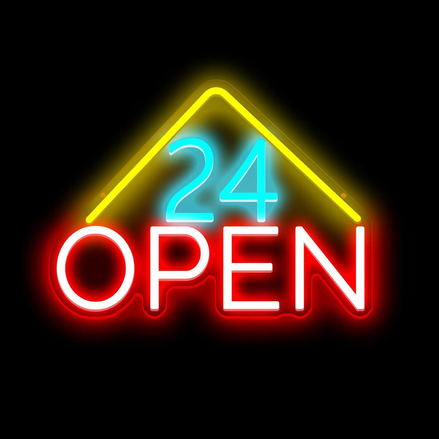 24 Hours Open Neon Sign USB Po - огляд і ціна Decor Lighting Opening Hours
