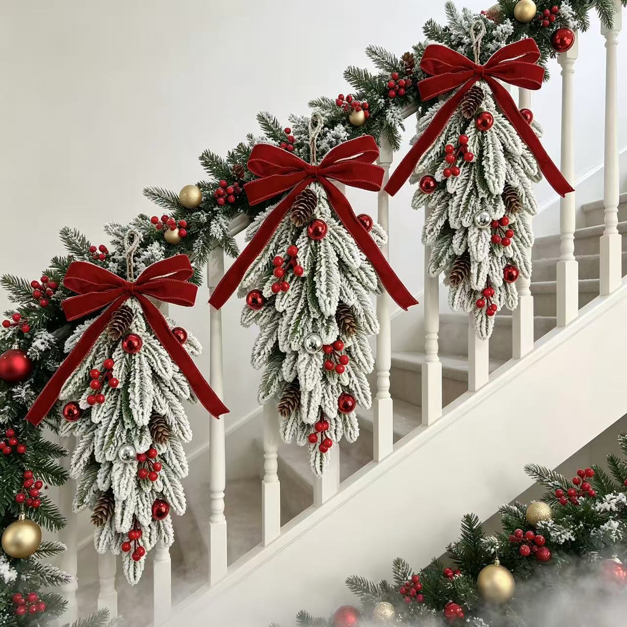 45CM Christmas Wreath Pendant  - огляд і ціна Pendant Lighting Christmas Decor