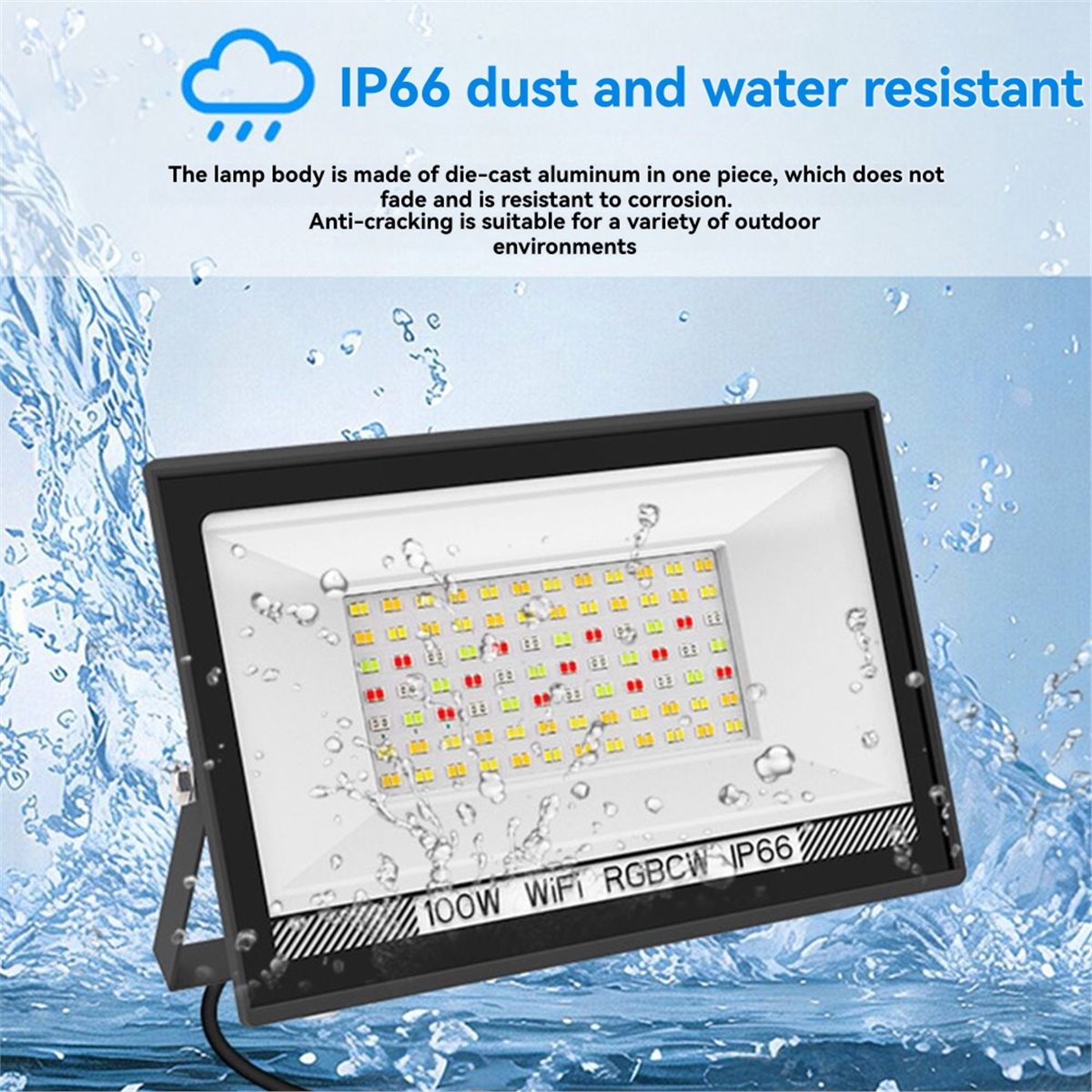 Nices 100W RGBCW LED Flood Lig - огляд і ціна Decor Lighting Uk