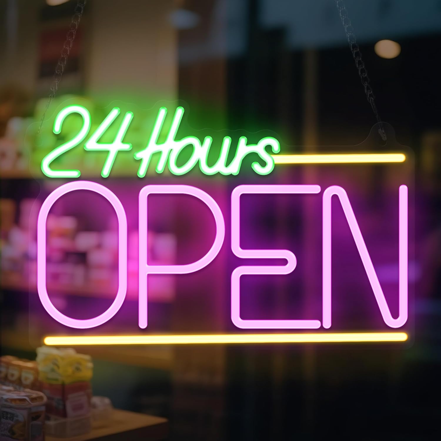 Open 24 Hours Neon Sign USB LE - огляд і ціна Decor Lighting Opening Hours