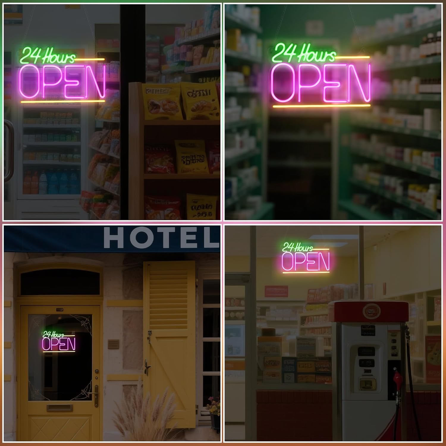 Open 24 Hours Neon Sign USB LE - огляд і ціна Decor Lighting Opening Hours