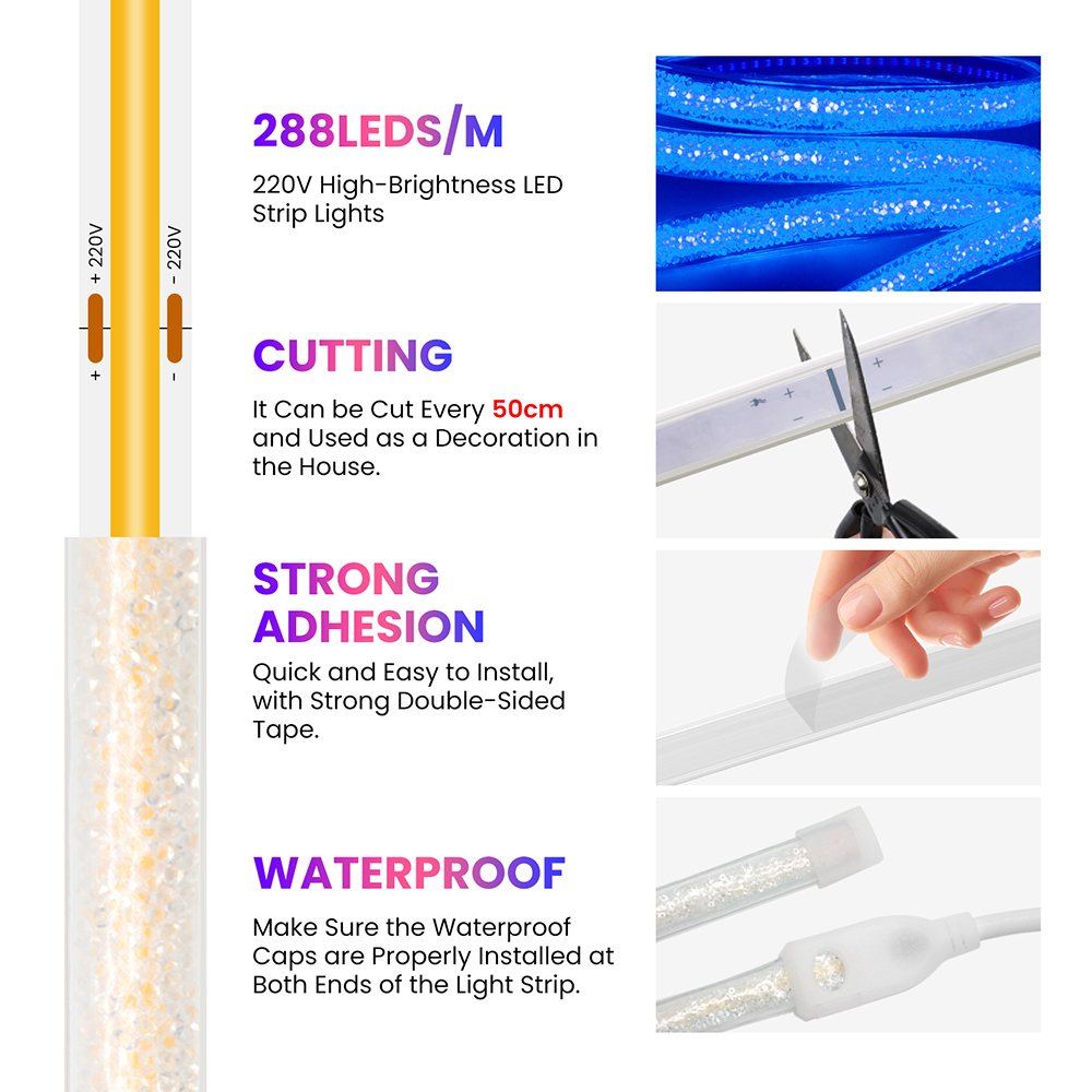 Crystal Type COB Neon Strip Ro - огляд і ціна Decor Lighting Uk