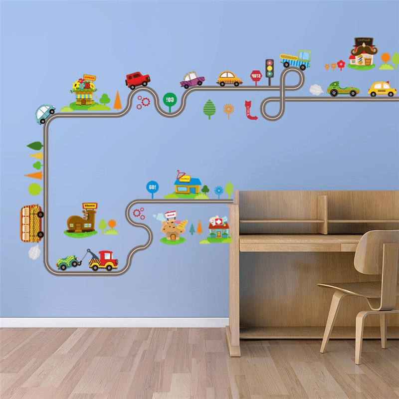 2Pcs/Lot Cartoon Cars Highway  - огляд і ціна Lighting Mcqueen Bedroom Decor