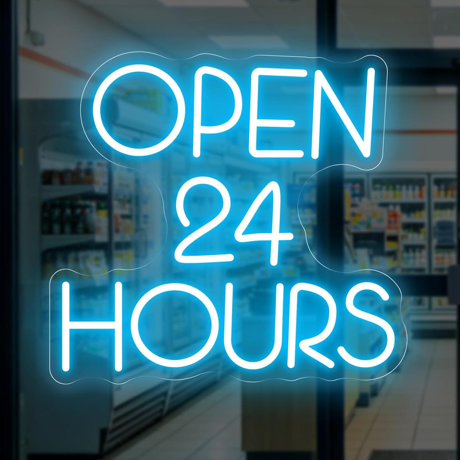 Open 24 Hours Neon Sign USB Di - огляд і ціна Decor Lighting Opening Hours