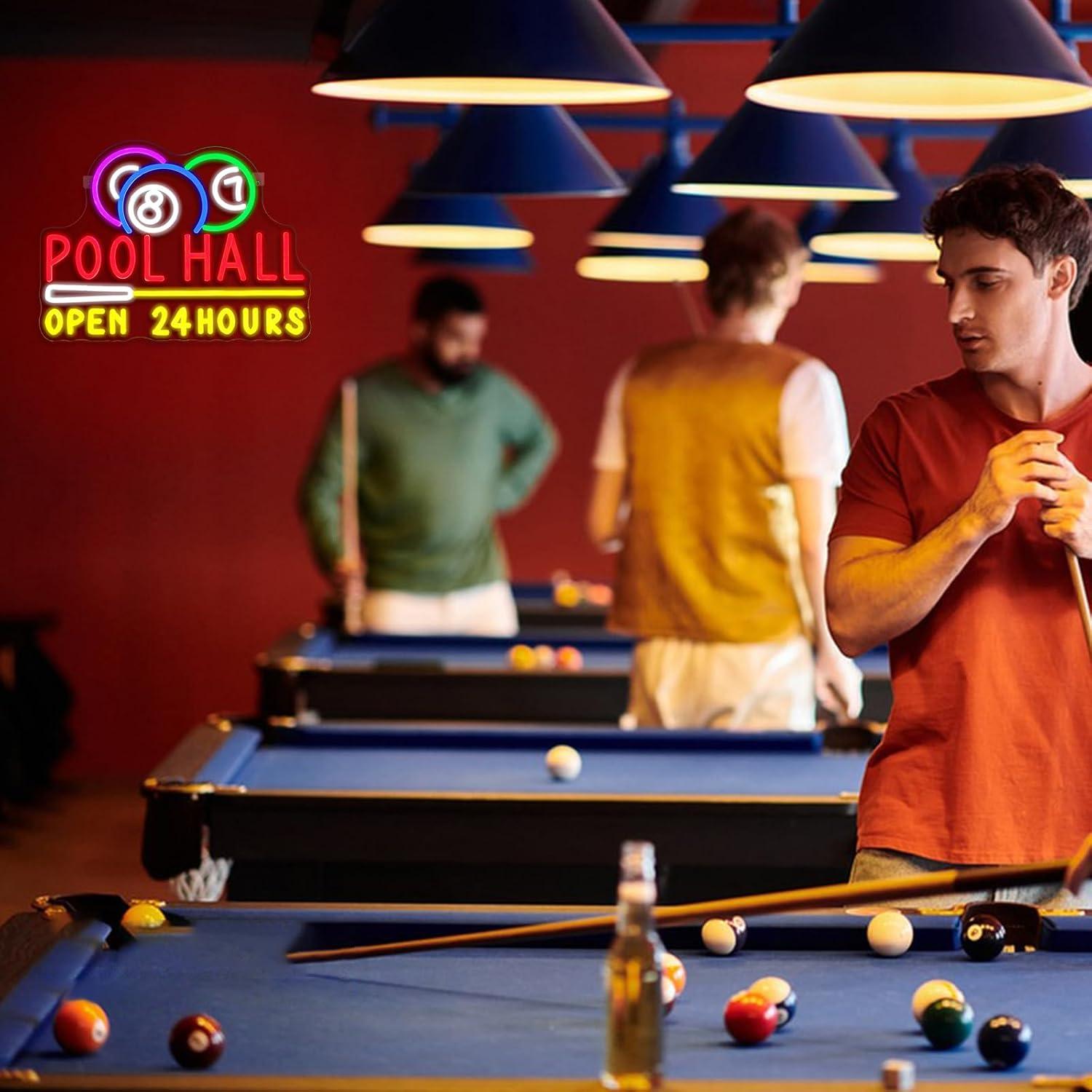 Pool Hall Open 24 Hours Neon S - огляд і ціна Decor Lighting Opening Hours