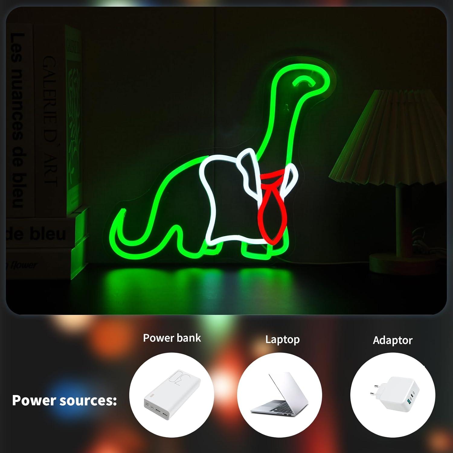 Dinosaur Neon Sign Dimmable LE - огляд і ціна Lighting Decor Living Room
