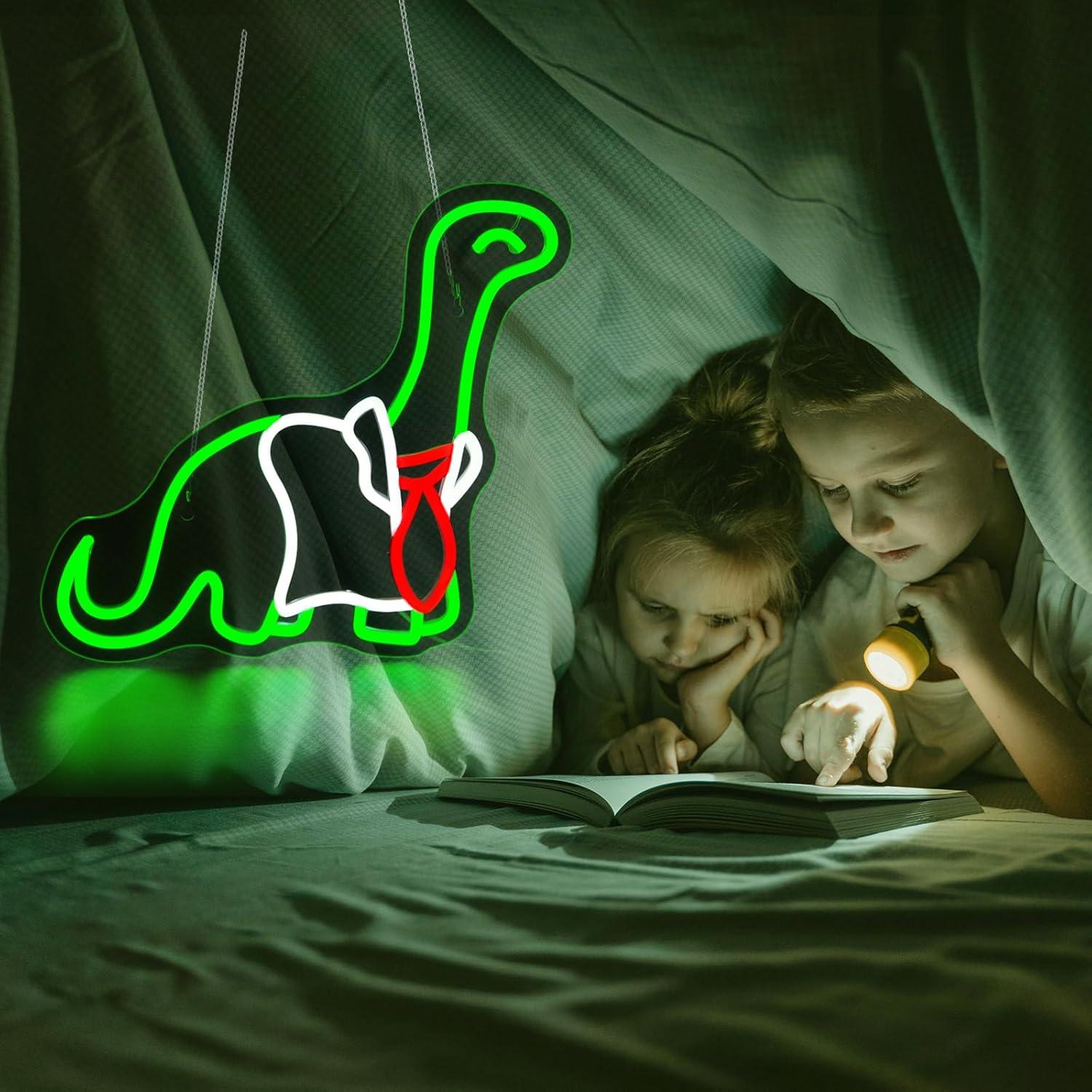 Dinosaur Neon Sign Dimmable LE - огляд і ціна Lighting Decor Living Room