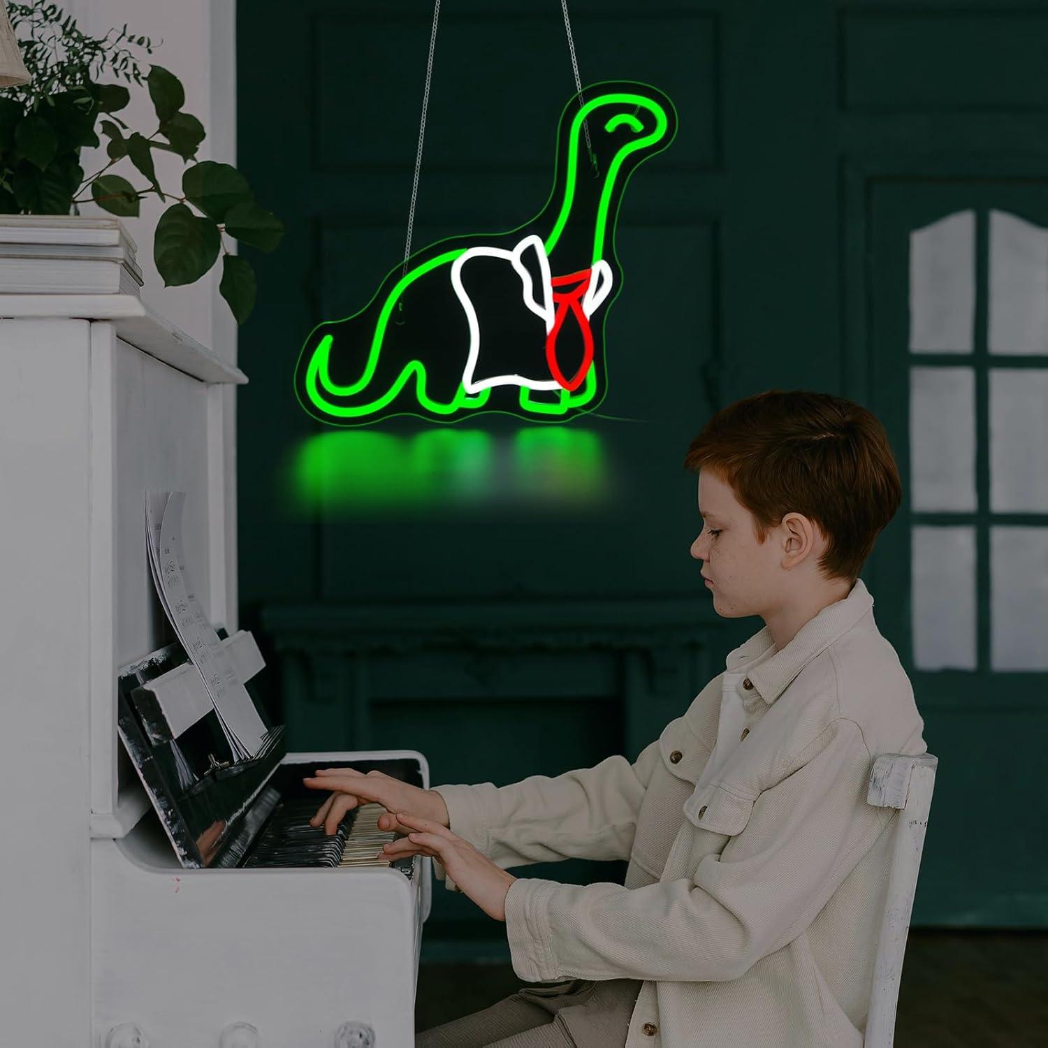 Dinosaur Neon Sign Dimmable LE - огляд і ціна Lighting Decor Living Room