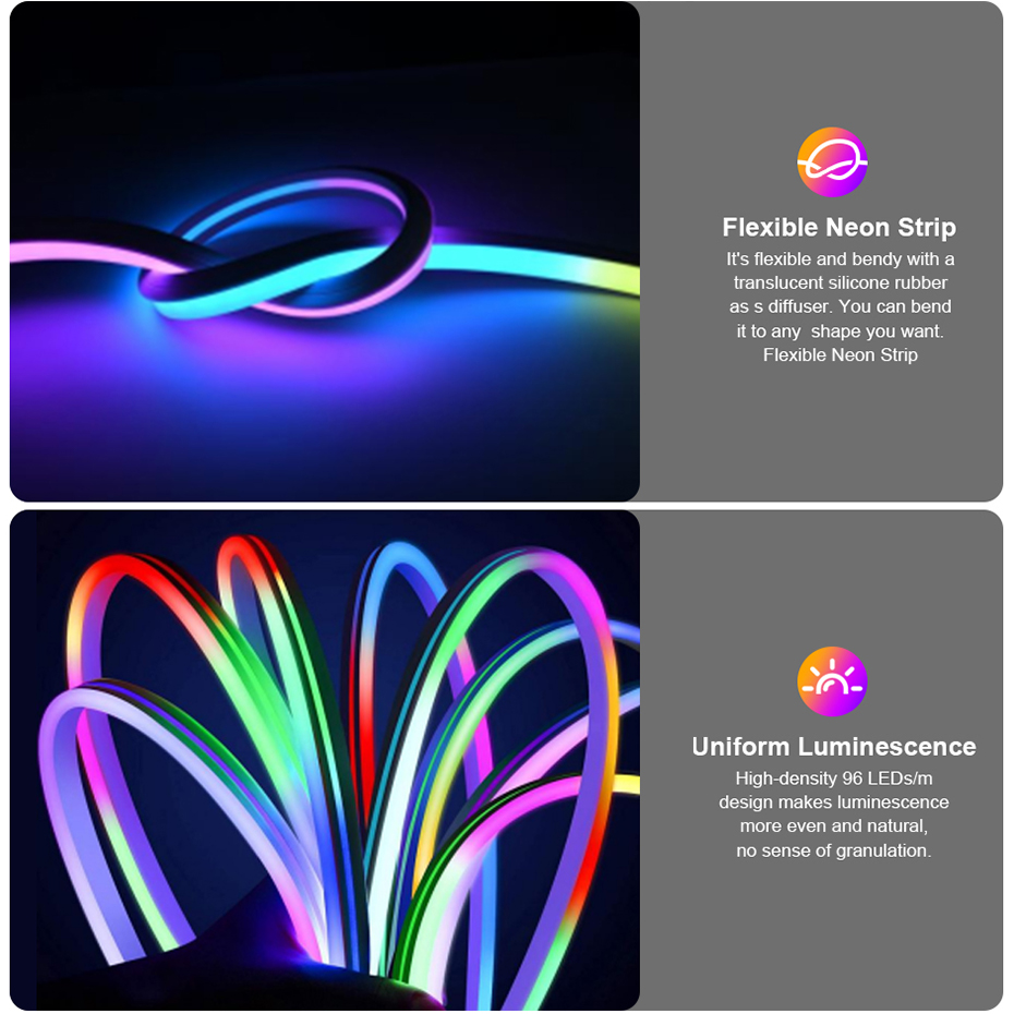 12V RGBIC LED Neon Light Strip - огляд і ціна Decor Lighting Uk
