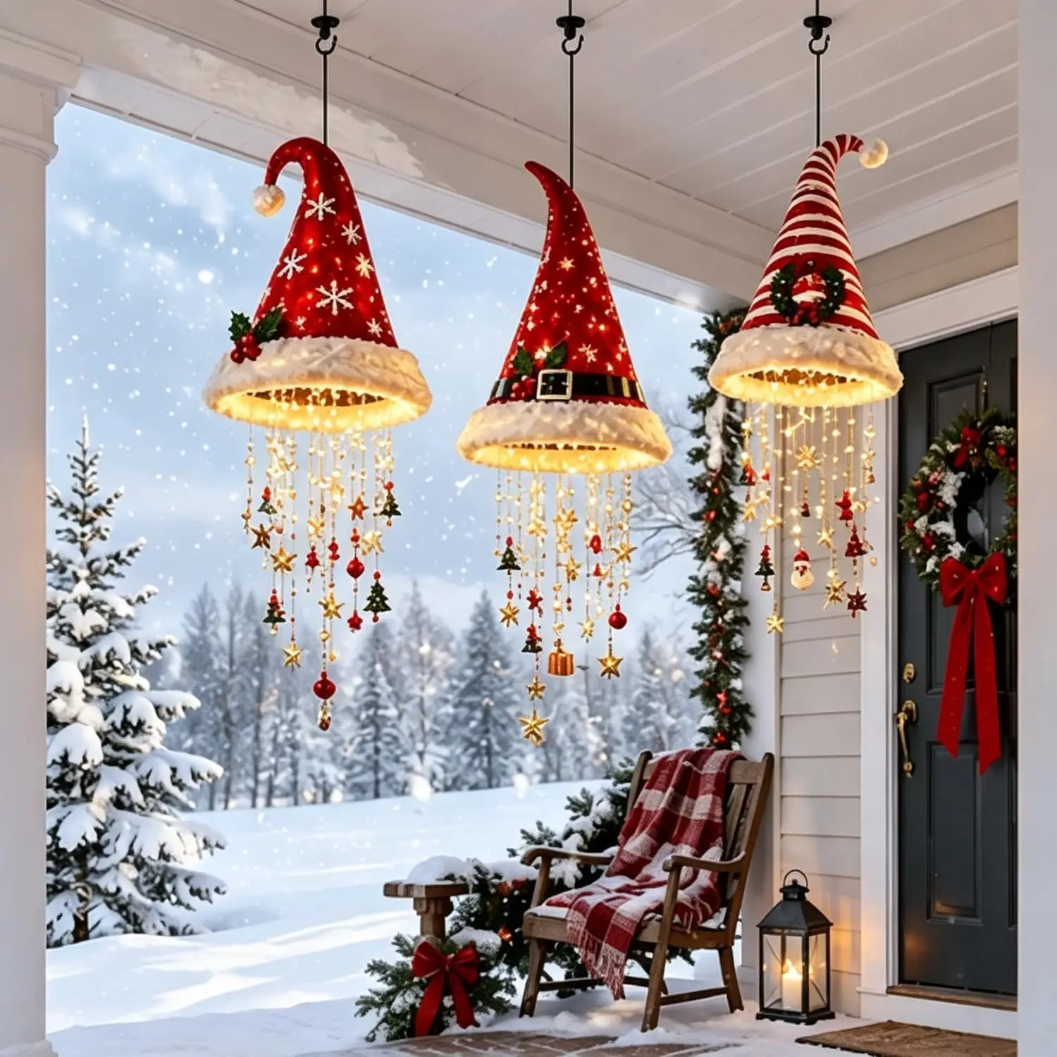 Christmas Hat Hanging Pendant  - огляд і ціна Pendant Lighting Christmas Decor
