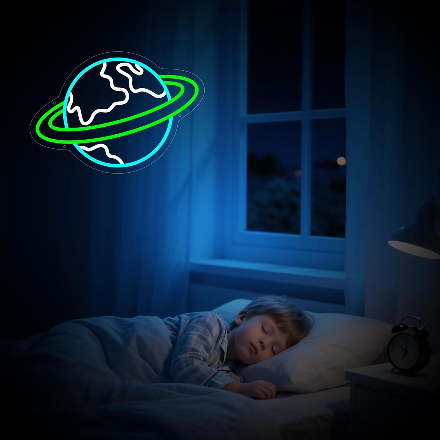 Earth Neon Sign Planet Dimmabl - огляд і ціна Lighting Decor Living Room