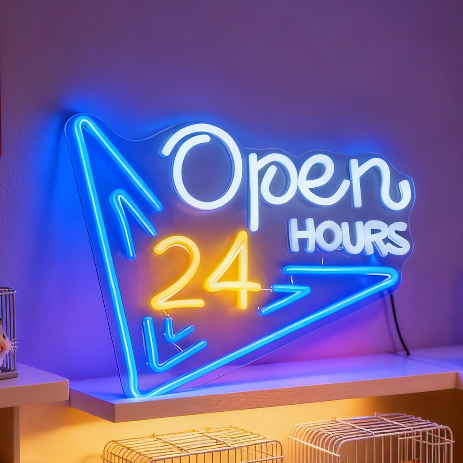 24 Hours Open Neon Sign LED Ne - огляд і ціна Decor Lighting Opening Hours