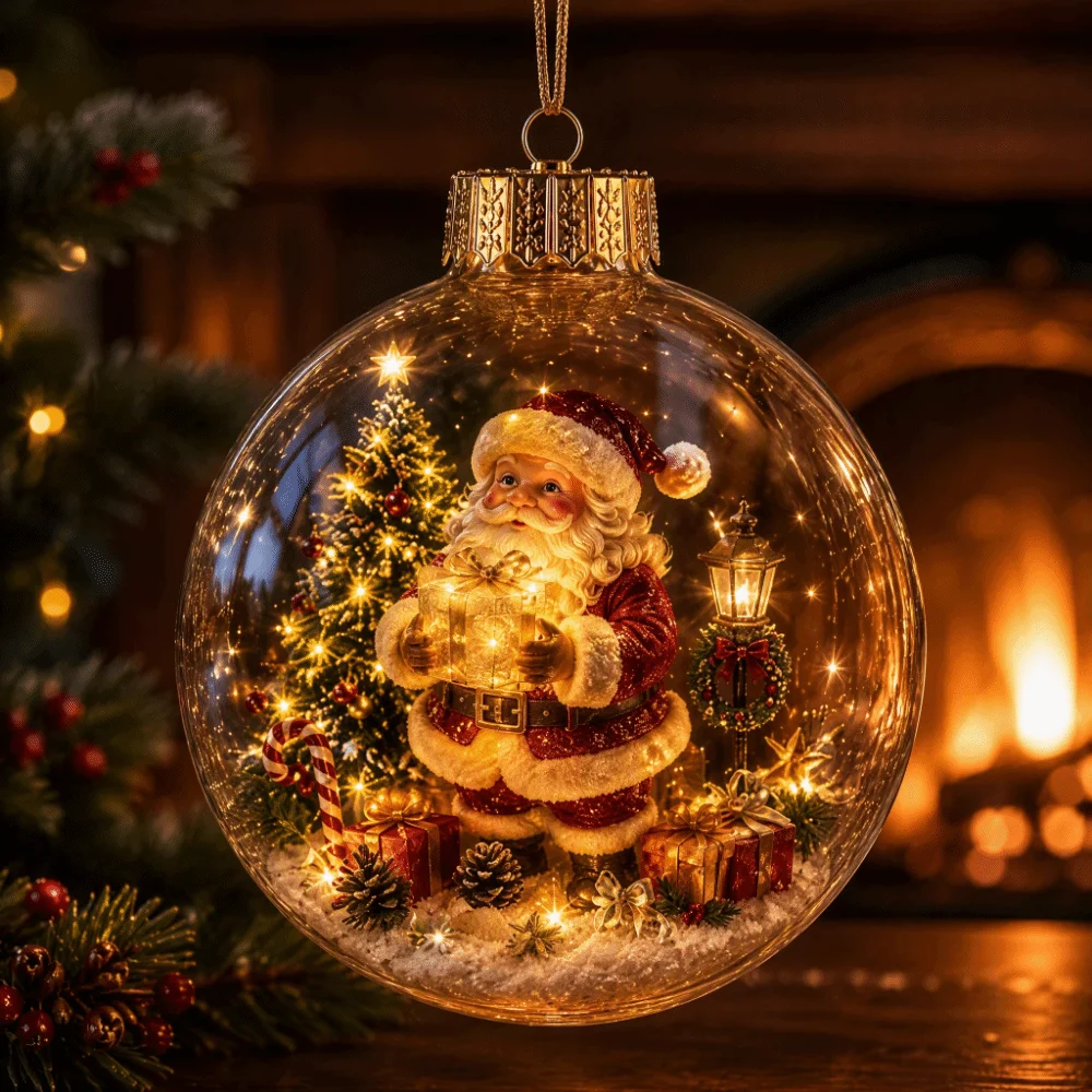 8CM Acrylic Christmas Ball Orn - огляд і ціна Pendant Lighting Christmas Decor