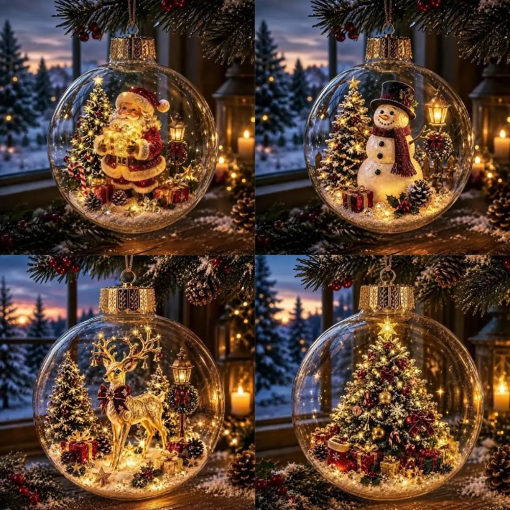 8CM Acrylic Christmas Ball Orn - огляд і ціна Pendant Lighting Christmas Decor