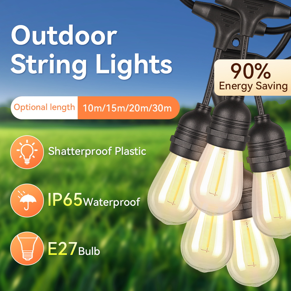 E27 Outdoor String Lights LED  - огляд і ціна Decor Lighting Uk