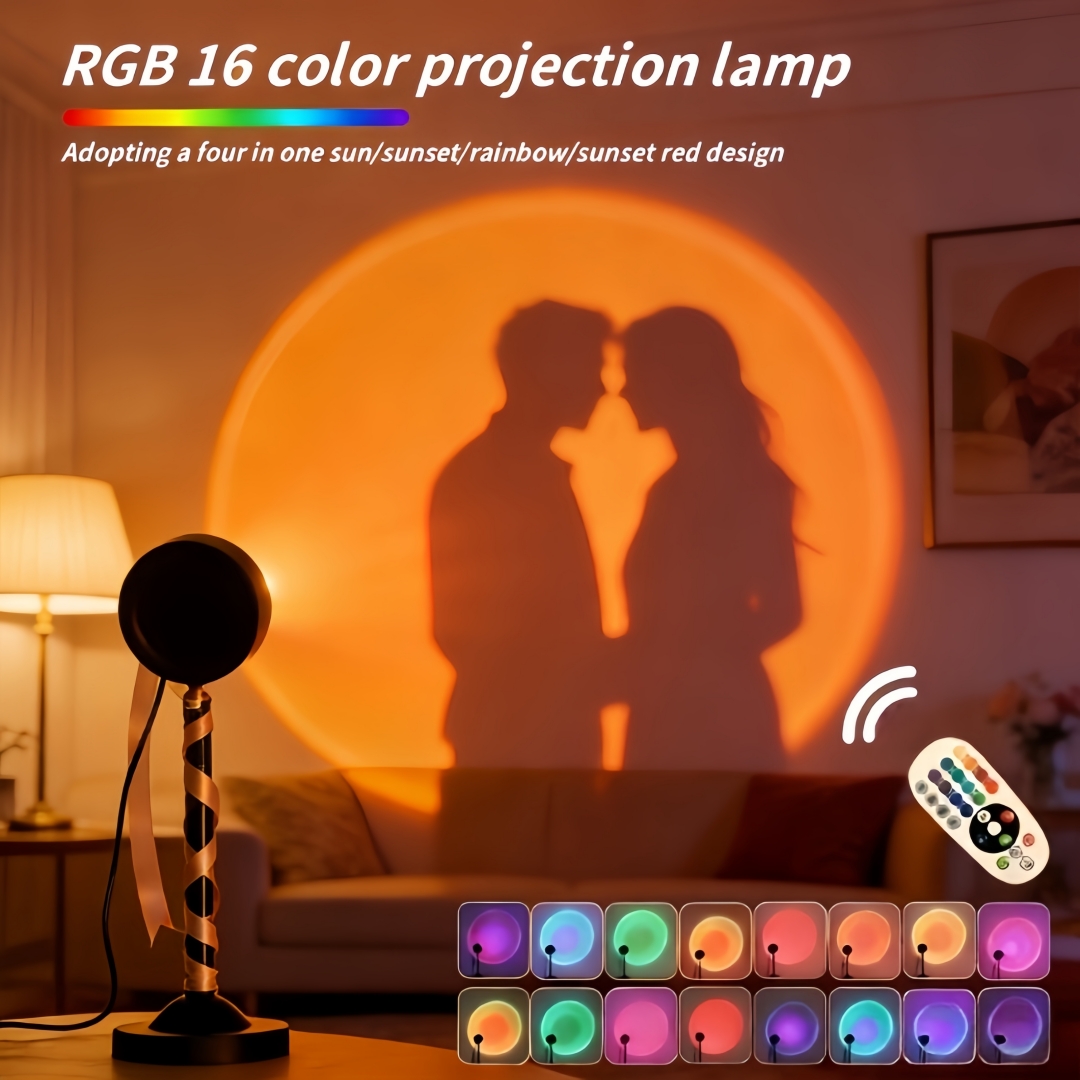 16 Color Sunset Projection Lam - огляд і ціна Lighting Room Decor Photo