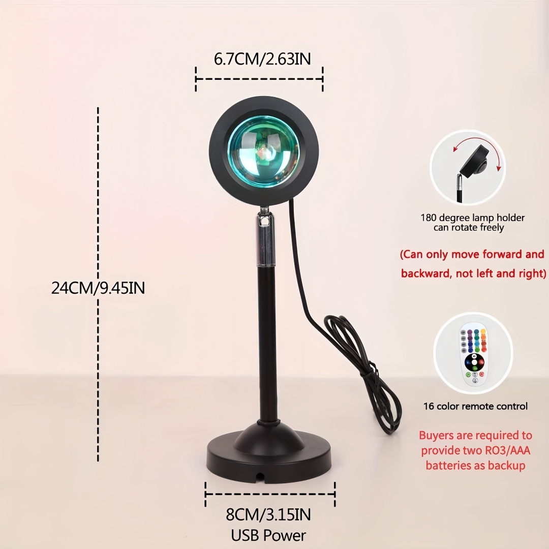 16 Color Sunset Projection Lam - огляд і ціна Lighting Room Decor Photo